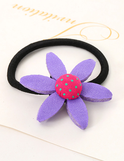 Lovely Purple Sunflower Shape Decorated Simple Baby Hair Band
