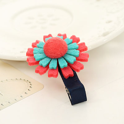 Fashion Pink+blue Sunflower Decorated Color Matching Simple Hair Pin