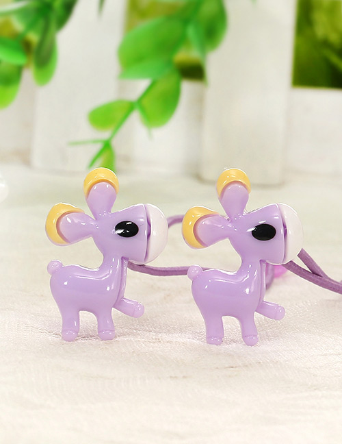 Cute Purple Donkey Shape Decorated Simple Baby Hair Band(1pair)
