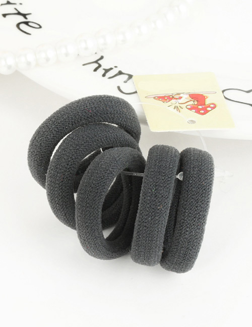 Cute Gray Pure Color Decorated Simple Round Shape Hair Band (5pcs)