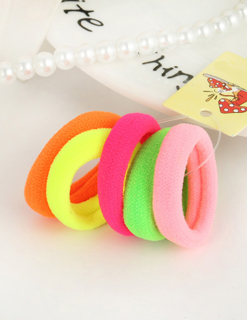 Cute Multi-color Color Matching Decorated Simple Round Shape Hair Band (5pcs)