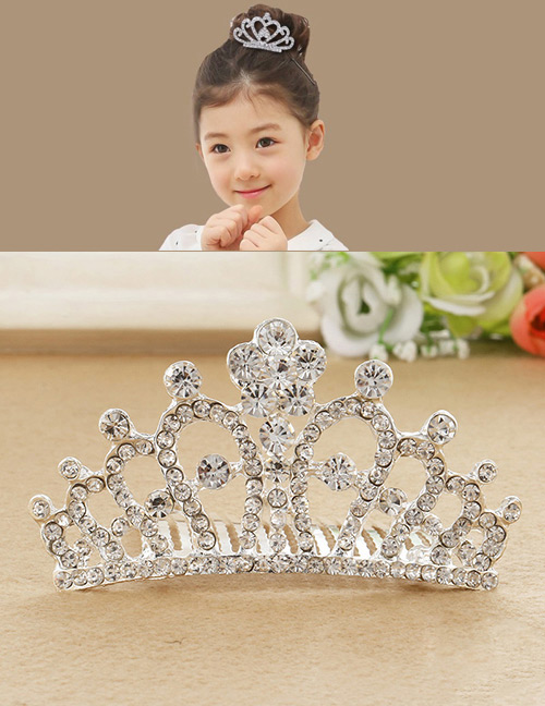 Cute Silver Color Pure Color Decorated Simple Diadema Children Hair Clasp