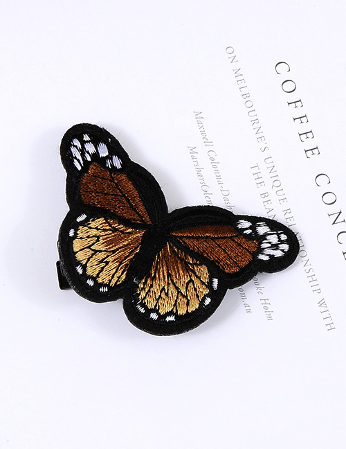 Lovely Coffee Butterfly Decorated Simple Color Matching Hairpin