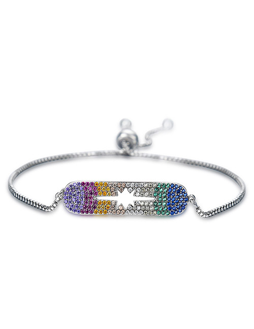Personality Silver Color Color Matching Decorated Bracelet
