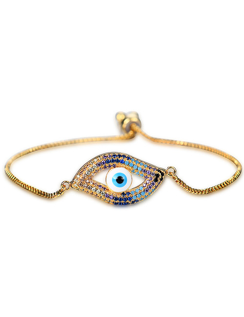 Personality Gold Color Hollow Out Eye Decorated Bracelet