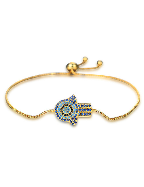 Personality Gold Color Palm Shape Decorated Bracelet