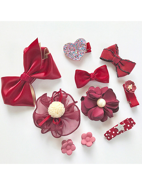 Cute Claret-red Bowknot Decorated Hairpin