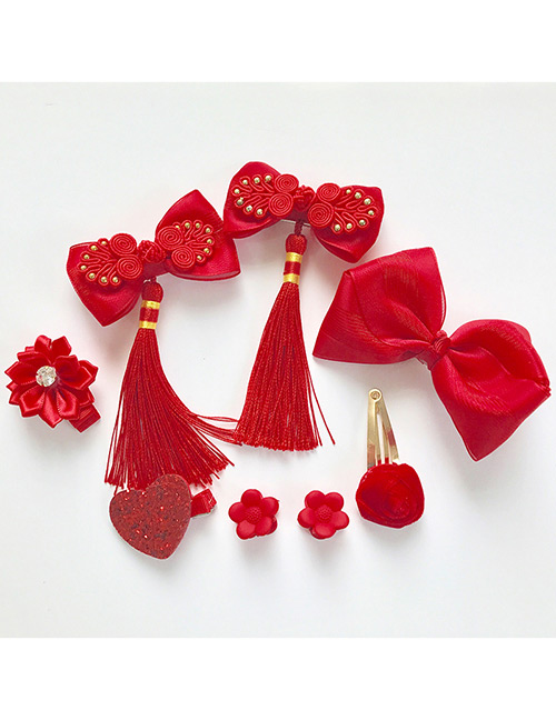 Cute Red Bowknot Decorated Hairpin