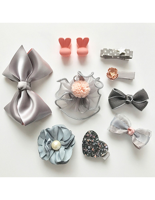 Cute Gray Bowknot Decorated Hairpin