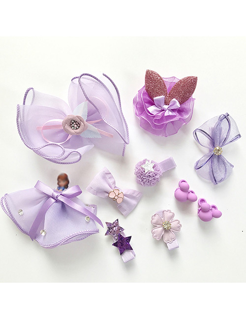 Cute Purple Bowknot Decorated Hairpin