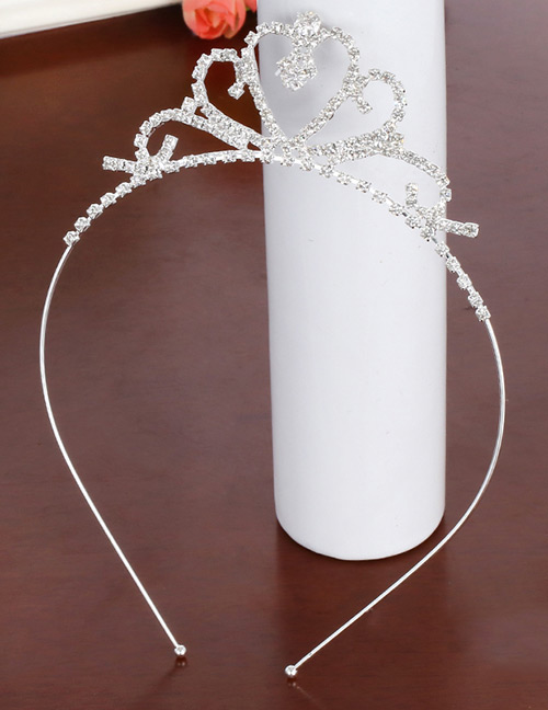 Lovely Silver Color Crown Decorated Pure Color Simple Hair Hoop