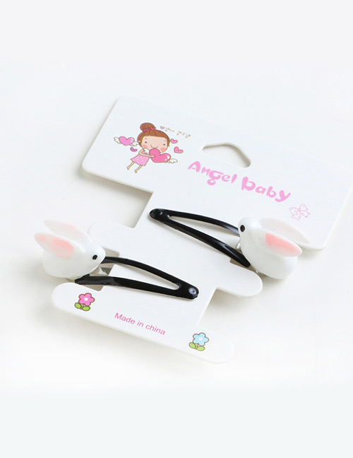 Lovely White Cartton Donkey Decorated Simple Hairpin(2pcs)
