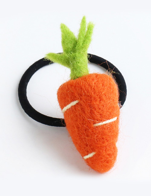 Lovely Orange Little Carrot Decorated Pure Color Hairpin