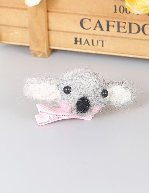 Lovely Gray Little Koala Decorated Pure Color Hairpin