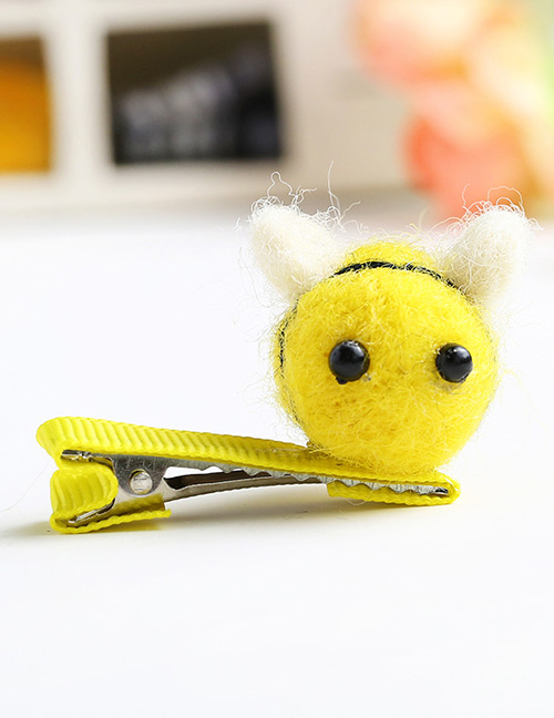 Lovely Yellow Little Bee Decorated Pure Color Hairpin