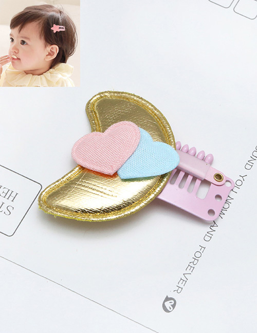 Lovely Blue Heart Shape Decorated Color Matching Hairpin