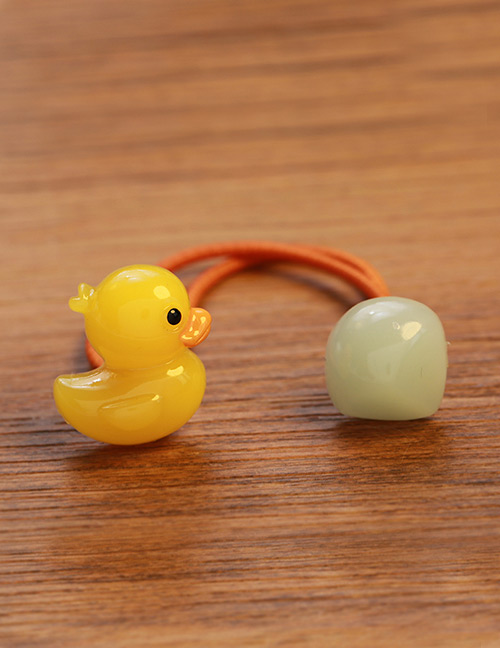 Lovely Yellow Little Duck Decorated Color Matching Hair Band