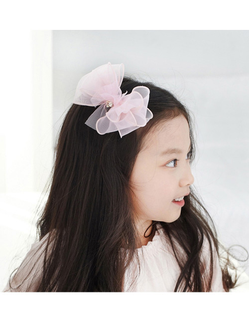 Fashion Light Pink Bowknot Decorated Pure Color Hairpin