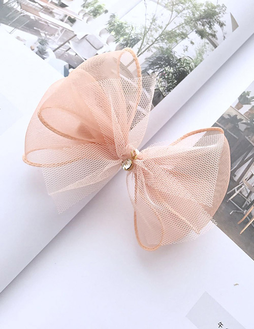 Fashion Light Orange Bowknot Decorated Pure Color Hairpin