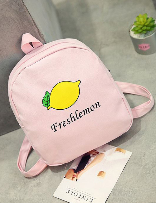 Fashion Pink Cartoon Pattern Decorated Mini Backpack