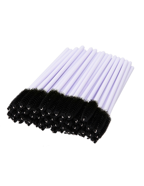 Fashion Black Color Matching Decorated Eyelash Brush (50pcs)
