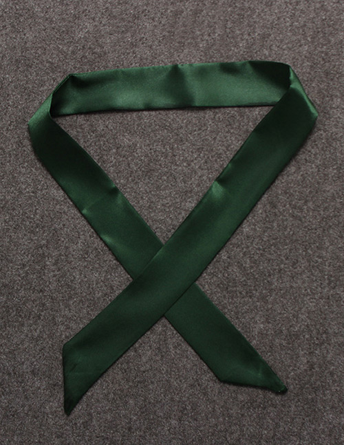 Fashion Dark Green Pure Color Decorated Simple Scarf