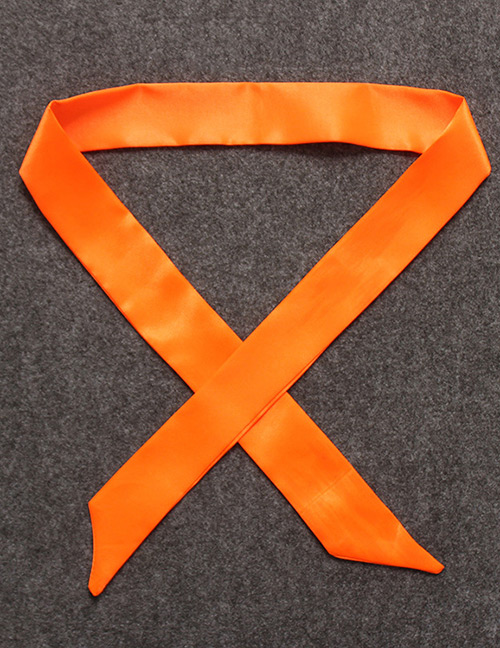 Fashion Orange Pure Color Decorated Simple Scarf
