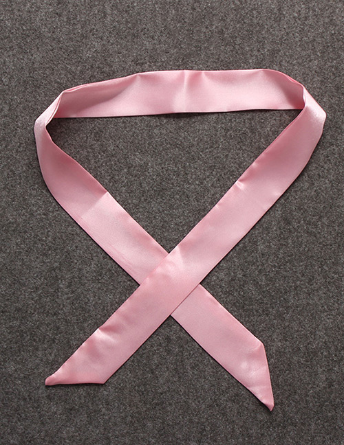 Fashion Pink Pure Color Decorated Simple Scarf