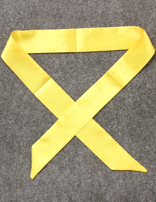 Fashion Yellow Pure Color Decorated Simple Scarf