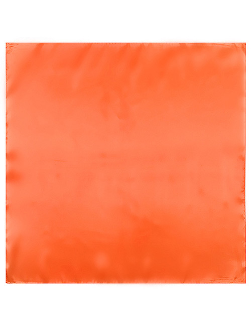 Fashion Orange Square Shape Decorated Pure Color Simple Scarf