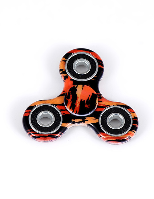 Fashion Black+orange Color-matching Decorated Spinner