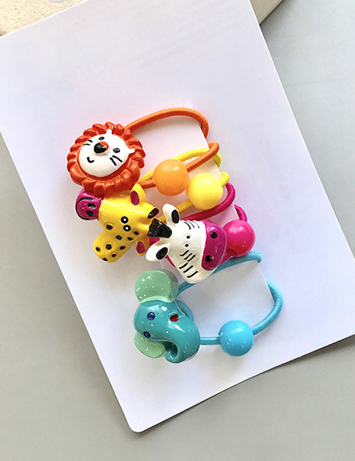 Lovely Multi-color Little Deer&elephant Decorated Color Matching Hairpin(4pcs)