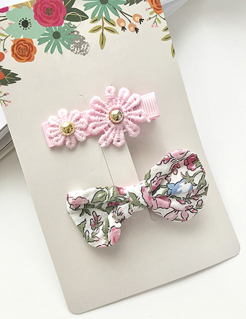Lovely Light Pink Flowers&bowknot Decorated Simple Hairpin