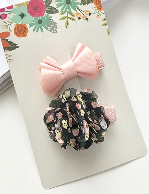 Lovely Pink Flowers&bowknot Decorated Simple Hairpin