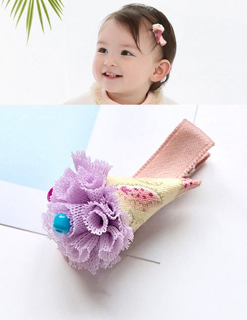 Lovely Purple Ice Cream Shape Decorated Simple Hair Band