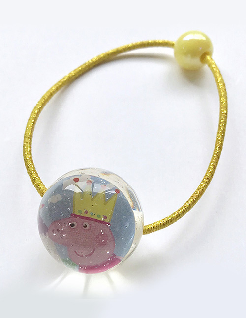 Lovely Yellow Cartoon Pig Pattern Decorated Hair Band