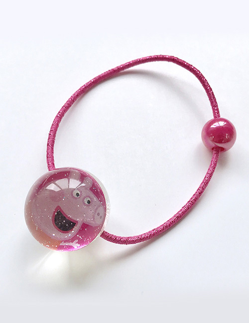 Lovely Plum Red Cartoon Pig Pattern Decorated Hair Band