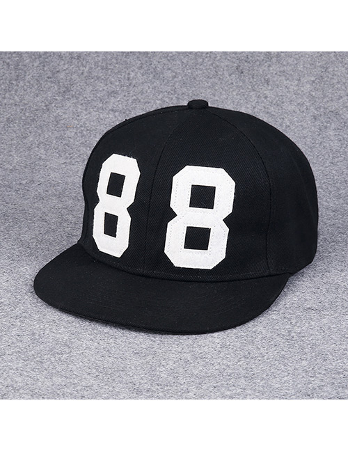 Fashion Black Letter 8 Pattern Decorated Simple Hip-hop Cap