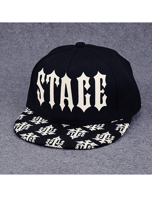 Fashion Black Letter Pattern Decorated Simple Hip-hop Cap