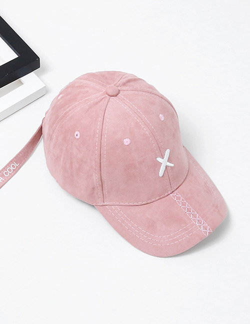 Fashion Pink Embroidery Letter Pattern Decorated Baseball Cap
