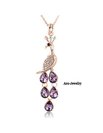 Physical Purple Peacock Priceness Zircon Chains