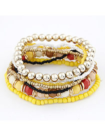 Plussize Multicolour Multilayer Design Bead Korean Fashion Bracelet