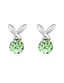 Double Olive Olive Fairy Butterfly Theme Design Austrian Crystal Crystal Earrings