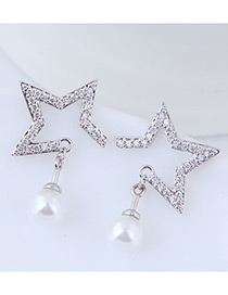 Aretes De Estrella Con Perlas