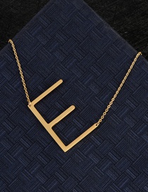 Fashion Gold Color E Letter Shape Decorated Necklace