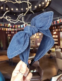 Fashion Light Blue Bowknot Shape Decorated Hair Hoop