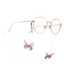 Encaje Mariposa Con Diamante Transparente Cadena Elástica Gafas