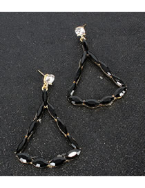Pendientes Irregulares De Diamantes De Imitación De Metal