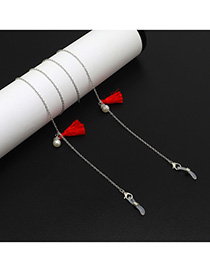 Cordón De Metal Con Perlas Con Flecos Y Cadena Antideslizante