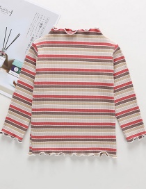 Camisa A Rayas De Algodón Con Cuello Redondo Para Niños